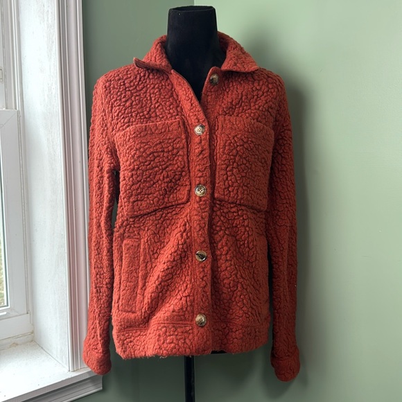 Toad & Co. rust fleece jacket small - Picture 1 of 6